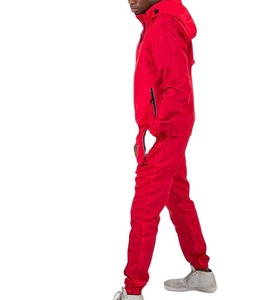 ชุดวอร์มแฟชั่นใหม่สำหรับฤดูร้อน ผ้าไนลอน 2 ชิ้น ชุดออกกำลังกายแบบมีฮู้ด ซิปสะท้อนแสง กันน้ำ กันลม - Product Image 3