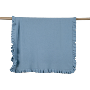 Available Cute Ruffle Baby <b>Blanket</b> Eco-Friendly Vietnam Solid Color Customized Packaging Spring Autumn Knitted 100% Cotton <b>Throw</b> - Product Image 6