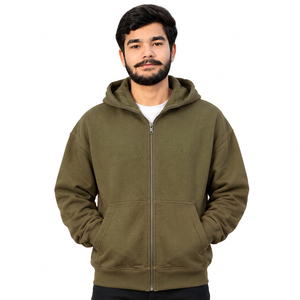 Hoodies personnalisés pour hommes, coupe ample, logo brodé, streetwear pour marques américaines, directement de l'usine. - Product Image 4