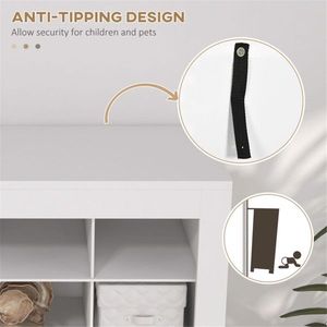 Moderno Armadio Portascarpe in MDF Bianco, Regolabile e Impermeabile, Soluzione Salvaspazio e Antipolvere per la Casa - Product Image 3