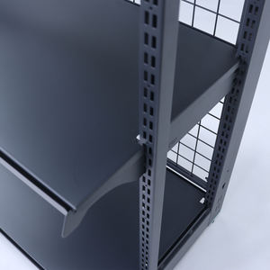 Étagères gondoles en L robustes, fabrication directe d'usine, 48W 17D TL, étagère en métal platine, capacité de 80 à 120 kg, perforation, supermarché - Product Image 2