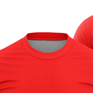 Custom Sublimated Soccer Jersey <b>Men</b> Red Yellow Geometric Pattern Crew Neck Short Sleeve Moisture Wicking Regular Fit Lightweight - Product Image 2