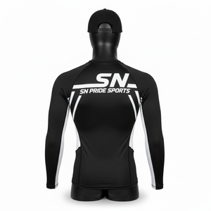 Camiseta de Protección Solar Personalizada para Hombre, Manga Larga, para Surf, de Poliéster/Nailon, Secado Rápido, Deportiva, para Natación, Suministro al por Mayor - Product Image 3