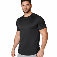 T-shirt de sport tricoté pour homme, manches courtes, séchage rapide, col rond élastique, gym, course à pied, vente en gros OEM