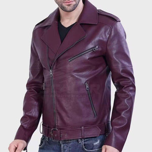 Chaqueta de Cuero Genuino para Hombre, Estilo Casual para el Día a Día, Forro Cálido, Cierre Completo con Cremallera Frontal, Resistente al Viento, Transpirable, Corte Regular - Product Image 3