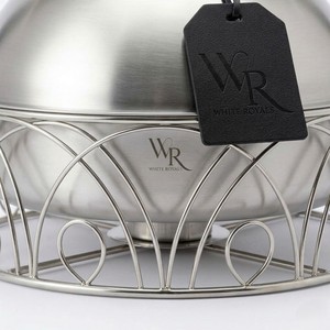 Premium Silver Banquet Chafing Dish Round <b>Buffet</b> Server Hot Pot Elegant Food <b>Warmer</b> for Ramadan Catering and Wedding Events - Product Image 2