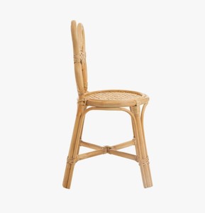 Fauteuil papillon en rotin naturel avec assise en cannage tressé et dossier décoratif en forme de papillon, fauteuil d'appoint bohème artisanal pour chambre d'enfant - Product Image 2