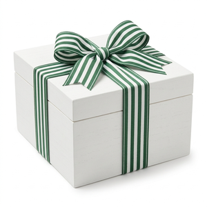 38mm Green <b>White</b> Multi Stripe Grosgrain Ribbon Bulk Supplier Ready Stock for Wreath Making Gift <b>Wrap</b> Sewing Decor Crafts - Product Image 3