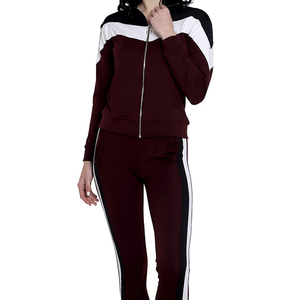 Survêtement marron col roulé pour femme, manches longues, design sportif, imprimé par sublimation, logo au dos, collection automne - Product Image 5