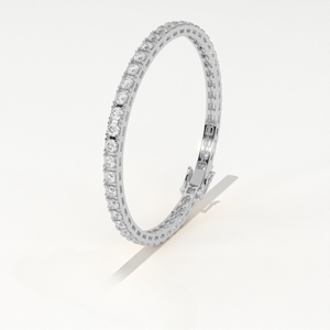 Bracelet tennis Aarinya à une seule rangée de diamants cultivés en laboratoire, bracelet tennis en or 14 carats avec diamants cultivés en laboratoire et certificat IGI - Product Image 3