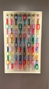 Wholesale <b>Large</b> Colorful Resin Chain Link Modern Handmade Wedding Diwali DIY <b>Wall</b> Art Custom Size Hanging <b>Decor</b> for Home Craft - Product Image 2