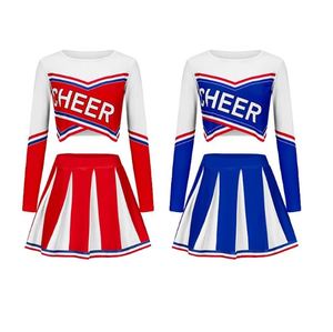 Tenue de cheerleading personnalisée pour femmes et filles, ensemble de cheerleading sublimé, haut court et jupe plissée, vêtements d'équipe - Product Image 1
