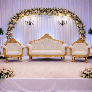 Sofá de lujo para bodas, para ceremonia de compromiso, estilo elegante, sofá de dos plazas, sofá de madera de dos plazas estilo asiático, High Thorne, Reino Unido - Product Image 5