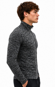 Chaquetas de Entrenamiento con Estampado Sublimado para Hombre, Chaqueta de Compresión Ajustada, Cuello Alto, Logotipo Personalizado, Chaquetas Ajustadas para Hombre - Product Image 3