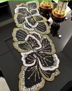 Handmade Beaded <b>Table</b> RunnerElegant Dining Decor (13x36 inches) - Product Image 1
