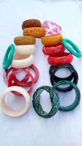 Pulseras de resina hechas a mano de calidad de exportación, joyería de moda artesanal a precio de mayorista - Product Image 4