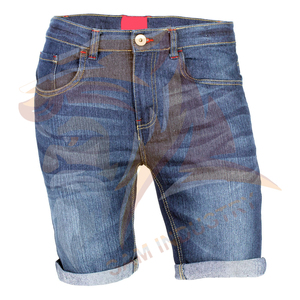 Shorts en jean taille mi-haute tendance, fabriqués sur mesure par un fabricant professionnel, avec logo personnalisé, pour hommes adultes. - Product Image 6