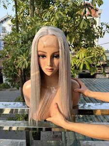 สีเทาวิกผมมนุษย์วิกผมลูกไม้ยาวด้านหน้าวิกผม 13X6 ด้านข้าง/กลาง/ฟรีส่วนดิบสีเทาวุ้นมนุษย์ผม Pre Plucked วิกผมดิบ - Product Image 4