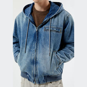 Veste en jean d'hiver pour homme - 100% coton, coupe flexible, résistante au vent et au temps, style intemporel - Product Image 2