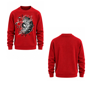 Sudadera de punto gofrado para hombre, cuello redondo, manga larga, térmica, texturizada, estilo casual, ropa de calle de invierno, personalizada, OEM - Product Image 4