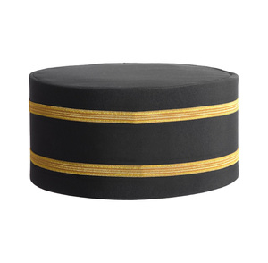 <b>Purple</b> Triangle Crest Embroidered Ceremonial <b>Hat</b> Wholesale Royal & Select Council Black Satin Crown Cap OEM ODM Custom Regalia - Product Image 2