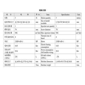 MÁQUINA DE MOLDEADO POR INYECCIÓN DE PLÁSTICO TIPO VERTICAL, Modelo: NSK-330 - Product Image 5