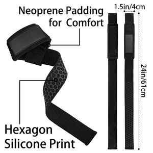 Customized Packaging Weightlifting Straps Lightweight Premium Grip Enhancement Soft <b>Padded</b> Foam Use Wholesale <b>Cheap</b> Price Straps - Product Image 4
