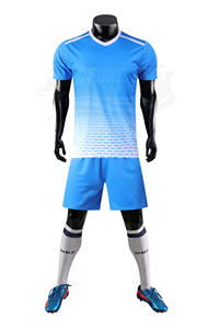 Conjunto de Camiseta de Fútbol con Cuello en V para Hombre, Color Degradado, Sublimada, Poliéster, Manga Corta, Transpirable, para Todas las Temporadas, Corte Regular - Product Image 5
