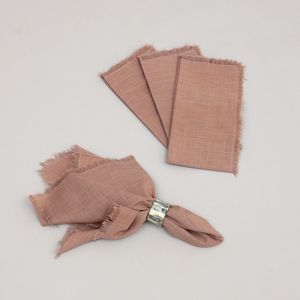 Set di 4 Tovaglioli da Cena Classici con Orlo a Giorno 20x20 Pollici in Cotone Premium e Accessori - Product Image 5