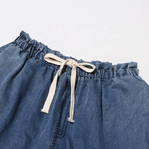 Jeans en denim taille haute pour femmes, coupe droite, sexy, avec logo personnalisé, service OEM, prix abordable, pantalon en denim sur mesure - Product Image 5