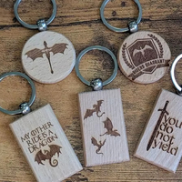 Porte-clés en bois personnalisé, écologique, minimaliste, gravé, léger, fournisseur en gros