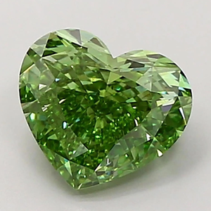 Diamante verde sintético de corte corazón, piedra suelta para la elaboración de joyas. - Product Image 1
