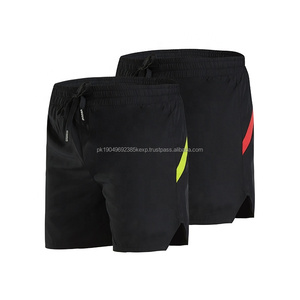 Pantalones cortos transpirables para correr para hombre, pantalones cortos de gimnasio con cintura elástica para maratón y Deportes - Product Image 1