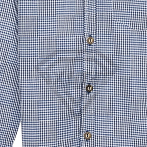 Camisa de vestir premium con cuello alto, estilo bávaro alemán, con estampado a cuadros, manga larga, de algodón, para hombre, ideal para el Oktoberfest alpino. - Product Image 4
