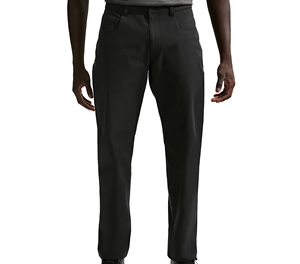 Pantalon de golf noir coupe droite pour homme, respirant, en polyester, décontracté, avec ceinture, poids moyen, pour le printemps - Product Image 3