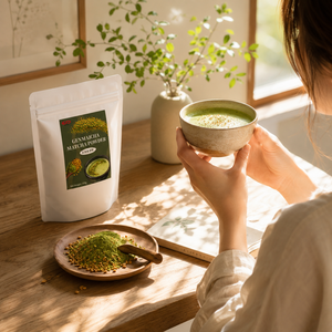 ผงชาเขียวเกนไมฉะ KEI FU 1 กก. สำหรับชานมไข่มุกหรือทำขนม - Product Image 3