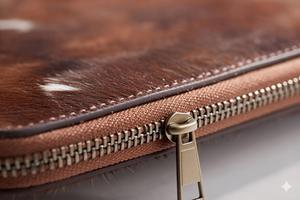 Hair-On Cowhide Leather Laptop Sleeve Handmade Protective Case for 13 14 15 Inch Custom Wholesale LHLS-0006 - Product Image 2