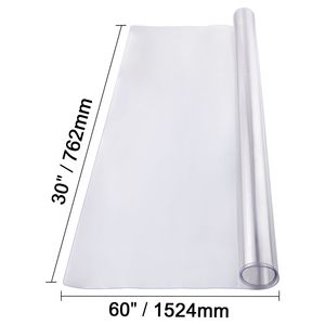 Tappetino da Scrivania Impermeabile in PVC Trasparente Spesso 1,5 mm, Facile da Pulire, 30 X 60 Pollici, Copertura per Tavolo in Plastica, Rettangolare, per Sala da Pranzo - Product Image 2