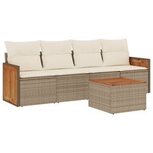Conjunto de Sofás de Jardín Color Beige - Product Image 2