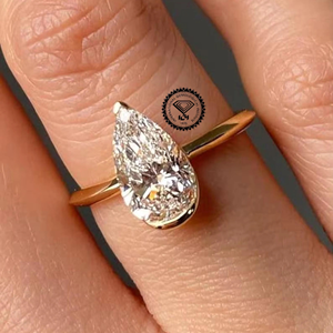 One Stone Oval Cut Lab-Grown Diamond Luxury GDTC Certified Engagement Wedding <b>Ring</b> 2Carat Yellow Gold 14k Party Gift Jewelry - Product Image 2