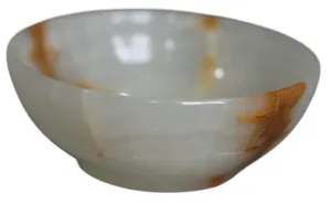 Cuenco decorativo artesanal de ónix, accesorio de piedra pulida de diseño, centro de mesa de mármol natural hecho a mano, precio al por mayor - Product Image 2