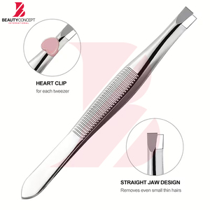 Pinzas para Cejas con Punta Inclinada Ultra Precisas, Herramienta de Depilación Facial, Pinzas de Acero Inoxidable de Grado Profesional para Vello Fino - Product Image 3