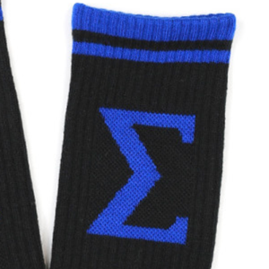 Phi Beta Sigma Black Crew <b>Socks</b> Greek Letter 1914 <b>Socks</b> Blue Detail Fraternity Apparel Comfortable Knit <b>Socks</b> - Product Image 3