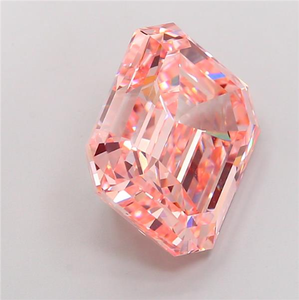 Diamant rose vif de 8,53 carats, taille émeraude, cultivé en laboratoire, CVD, IGI, VVS2, excellente qualité de polissage, symétrie parfaite, diamant non monté pour les acheteurs de joaillerie fine - Product Image 3