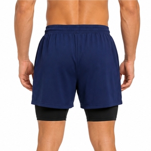 Men's Double <b>Layer</b> Shorts Premium Quality Double <b>Layer</b> Quick Dry Modern Style Export Quality Custom Made Double <b>Layer</b> Shorts - Product Image 2
