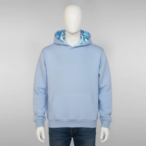 Sudadera con Capucha Azul Cielo para Hombre, Forro Interior Suave, Sensación Premium, Diseño Minimalista, Cómoda para Uso Diario - Product Image 5