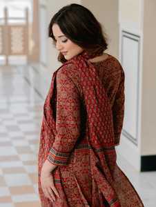 <b>Women</b>’s Meher Floral Cotton Suit Set with Printed <b>Kurta</b>, Pant & Dupatta - Product Image 3