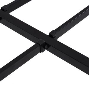 Struttura Letto in Ferro Semplice e Base 208,2 x 198 x 45,7 cm, Letto in Metallo Nero Altezza 46 cm per Hotel, Scuola, Camera da Letto, Appartamento, Soggiorno - Product Image 6