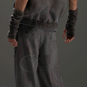 Sun Faded Distressed <b>Flare</b> <b>Sweatpants</b> Men’s Vintage Streetwear Jogger Pants <b>Wholesale</b> Washed <b>Flare</b> Sweat Pants Sun - Product Image 2