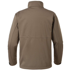 Chaqueta Deportiva Gris para Hombre, de Forro Polar, Cortavientos, con Cuello Alto y Cierre de Cremallera, Informal, para Exteriores, Corte Regular, de Poliéster, con Frente de Tejido Softshell - Product Image 2